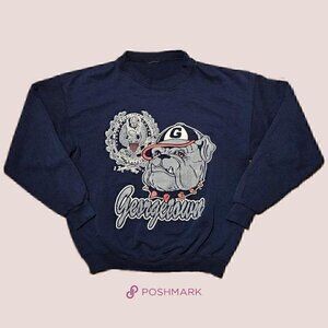 Vintage Georgetown Hoyas university crewneck sweatshirt shirt richardinc
